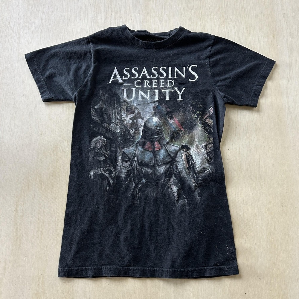 Assassin's Creed Unity Shirt Mens Small Black Video Game Graphic Tee T-Shirt